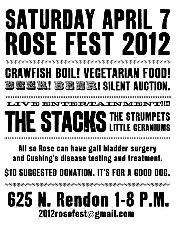 flyer from Rose Fest of Stacks