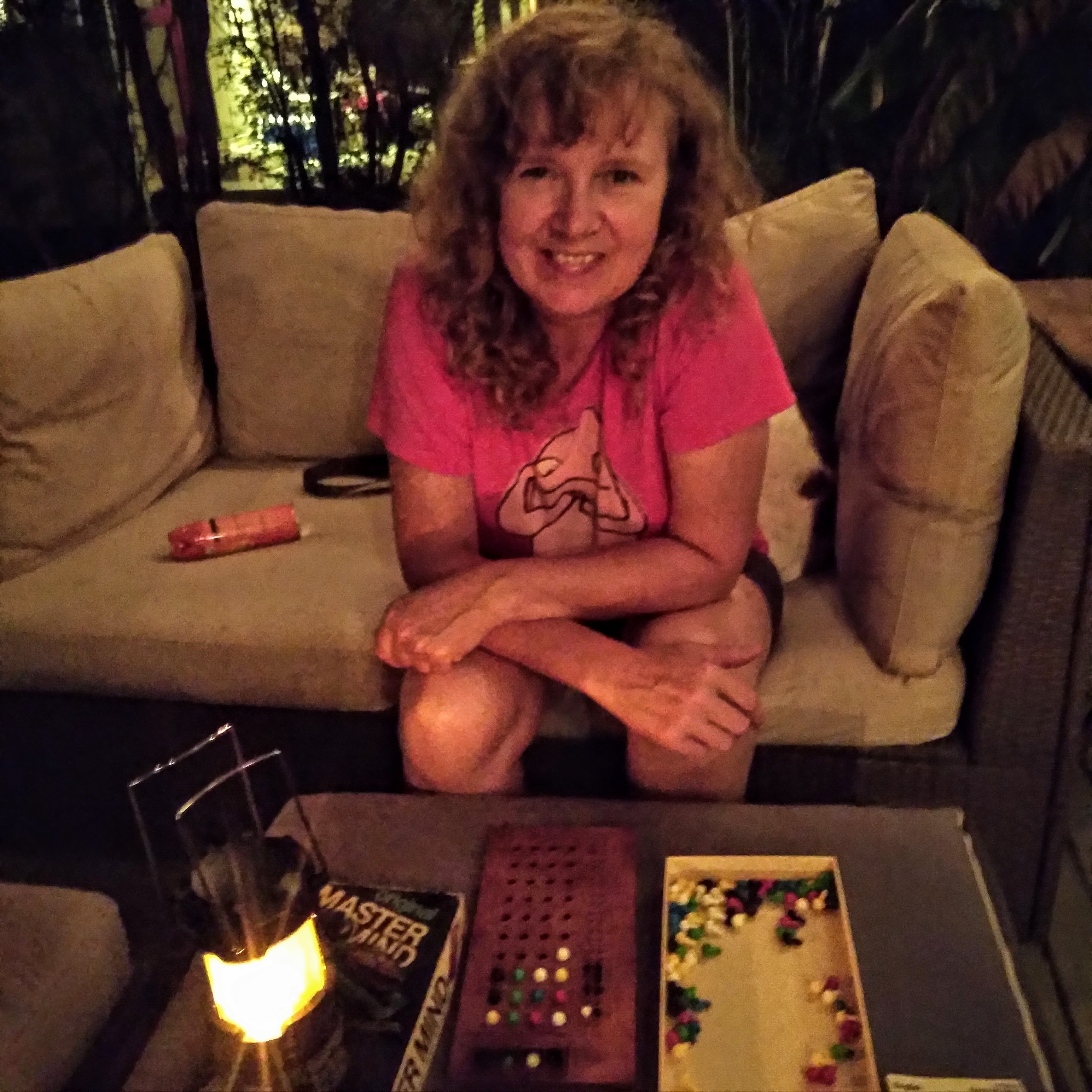 Gina Phillips playing Mastermind with David Rhoden