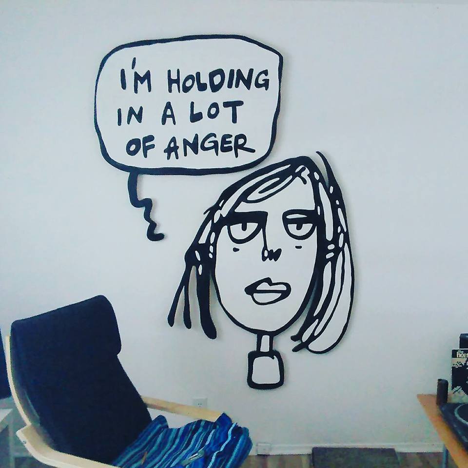I'm Holding In A Lot Of Anger painting
