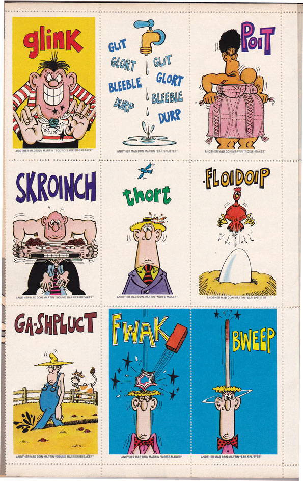Don Martin Sound effects stickers