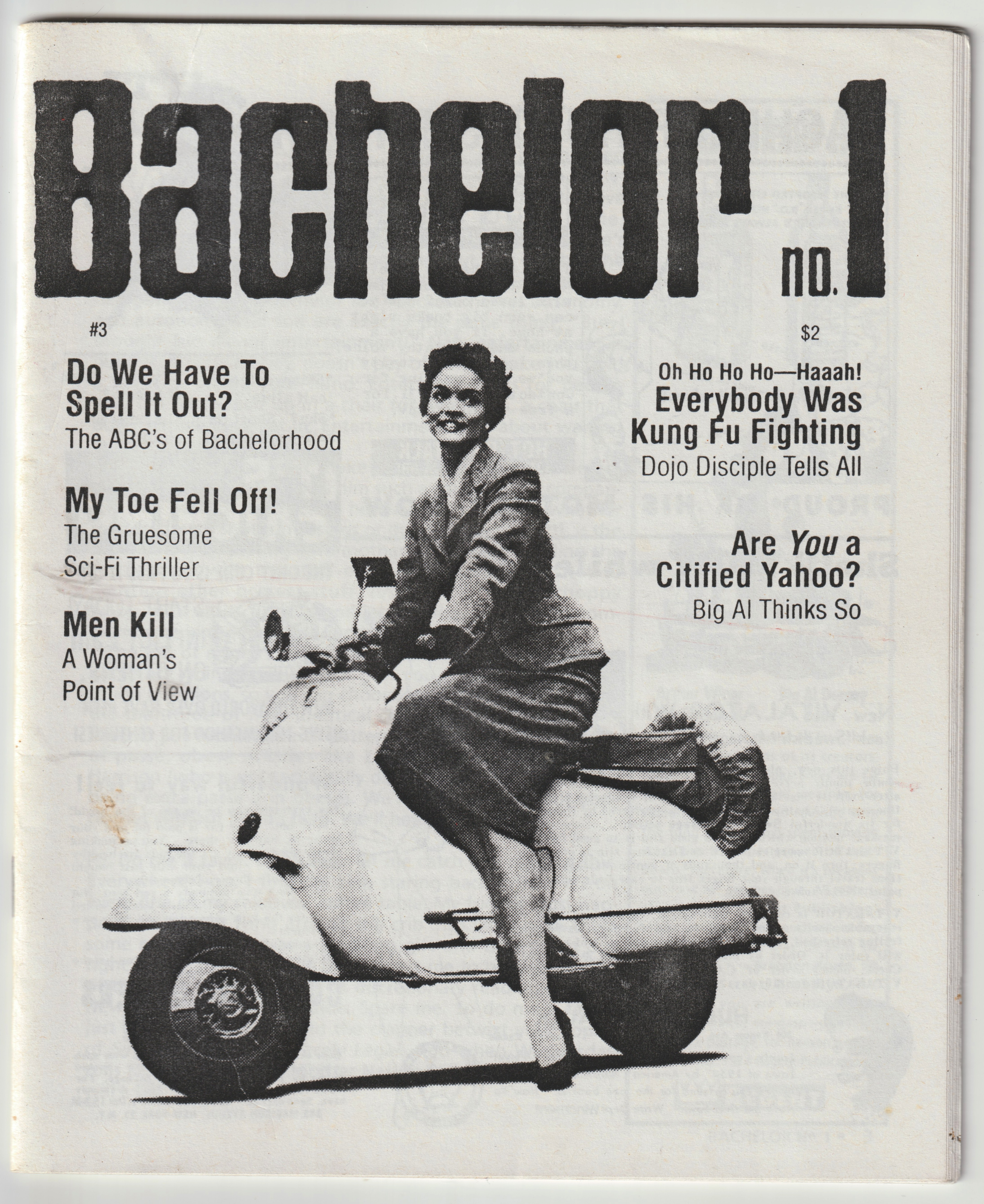 Bachelor No. 1 fanzine cover design.