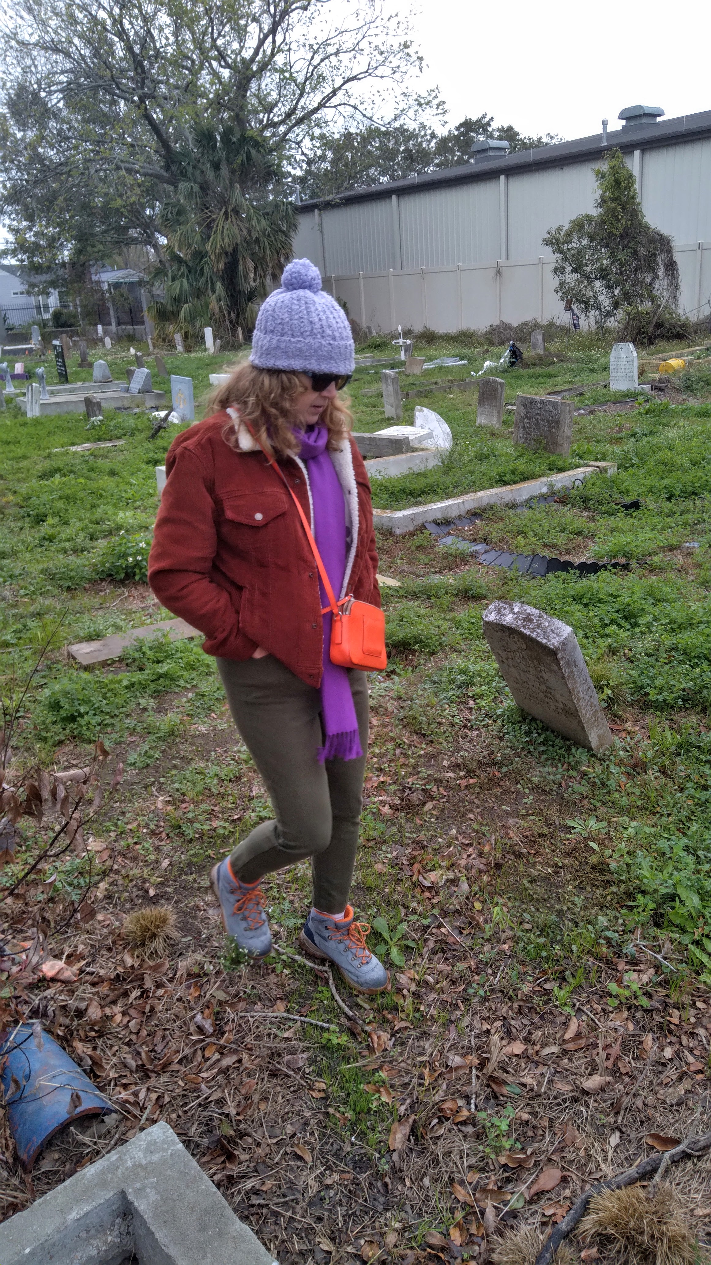 With Gina Phillips at Holt Cemetery in New Orleans