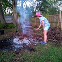 We had a big bonfire to burn up the post-Ida fallen limbs.