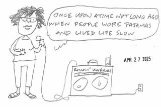 I did a karaoke cartoon of a Slick Rick song that might be kind of obscure.