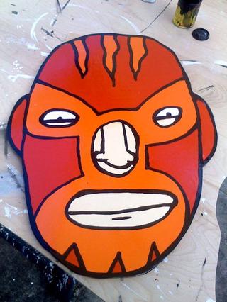Painted a luchador.