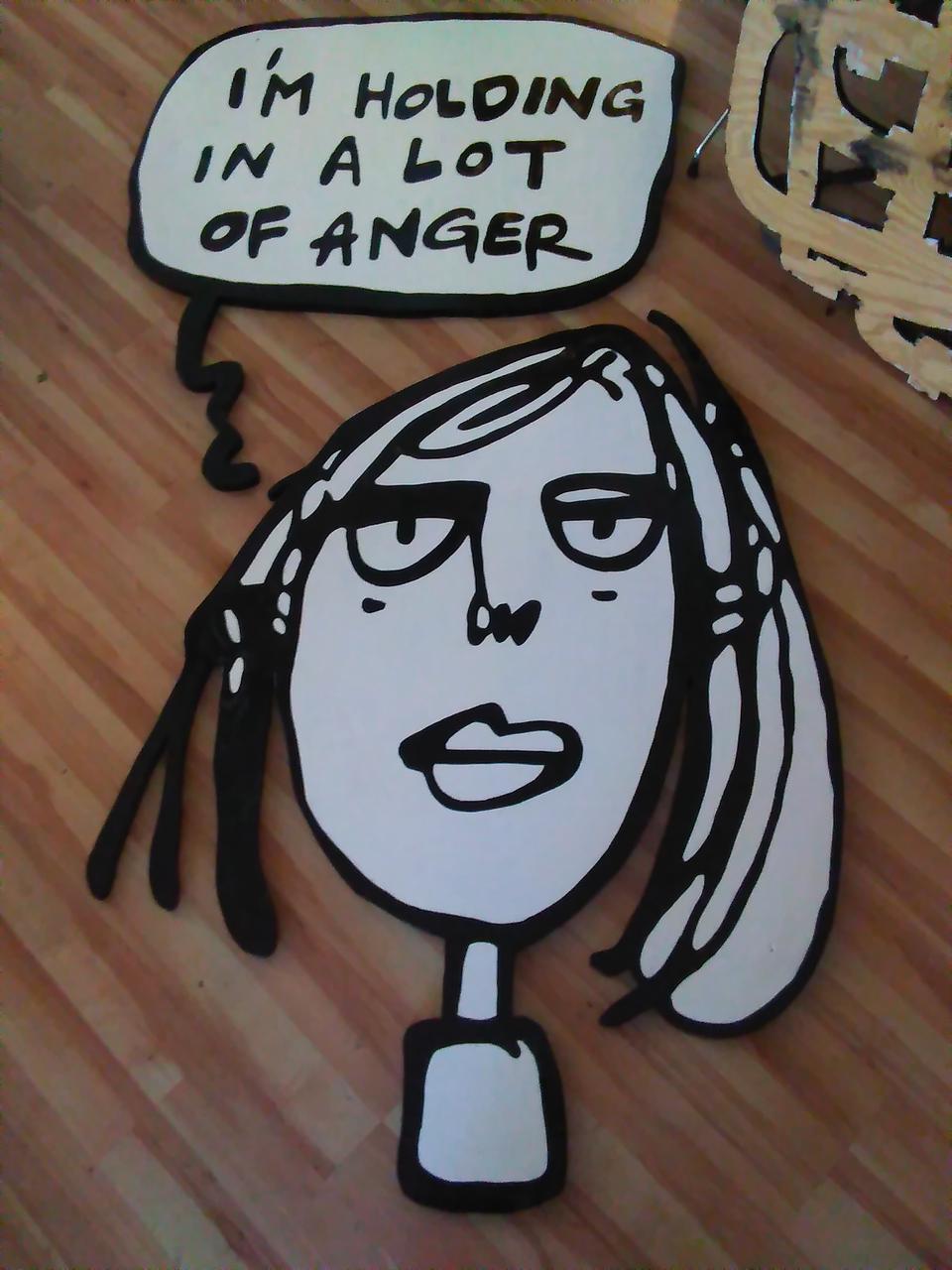 I'm Holding In A Lot Of Anger painting by David Rhoden