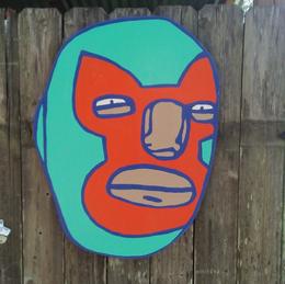Luchador painting by David Rhoden