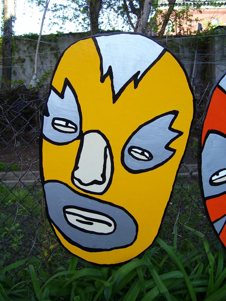 Luchador painting by David Rhoden