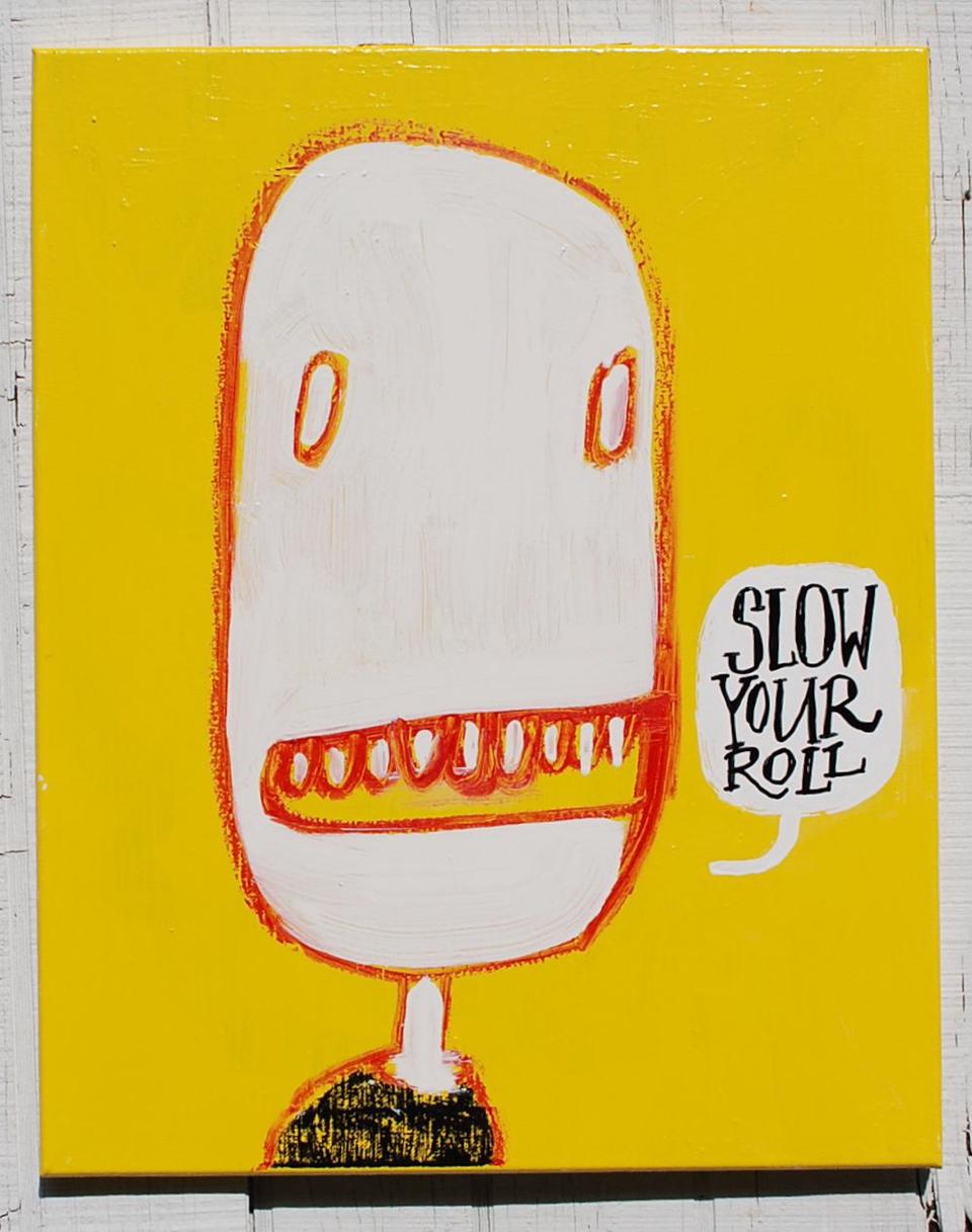 Slow Your Roll painting by David Rhoden
