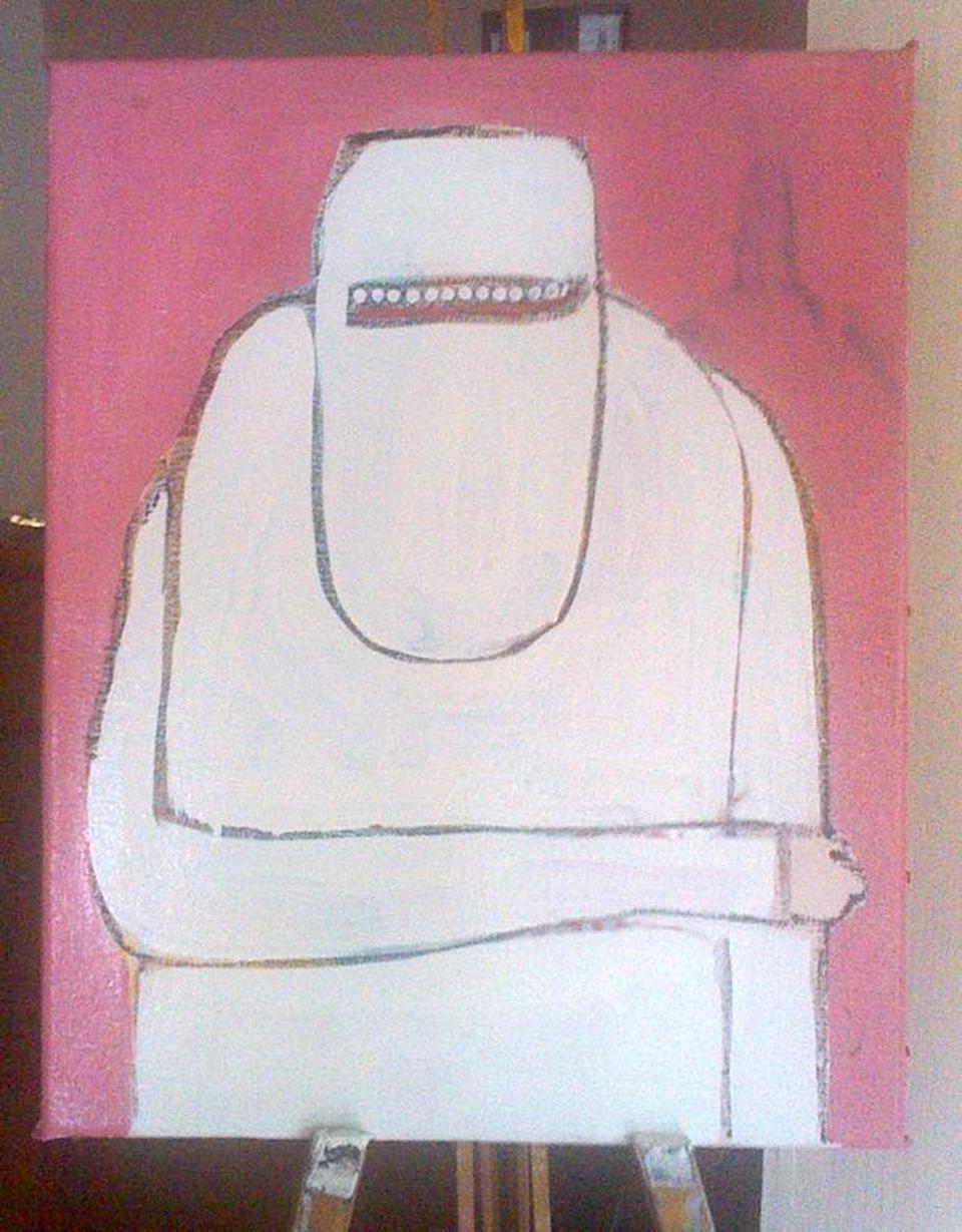 Thinker painting by David Rhoden
