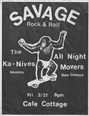 Ka-Nives and All-Night Movers played at Cafe Cottage in Lafayette, Louisiana.