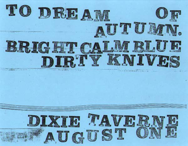 Dirty Knives at Dixie Taverne, August 1, 2001