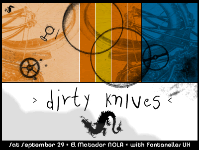 Dirty Knives El Matador flier by Dan Haugh.