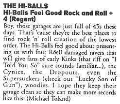 Hi-Balls review from Pop Culture Press