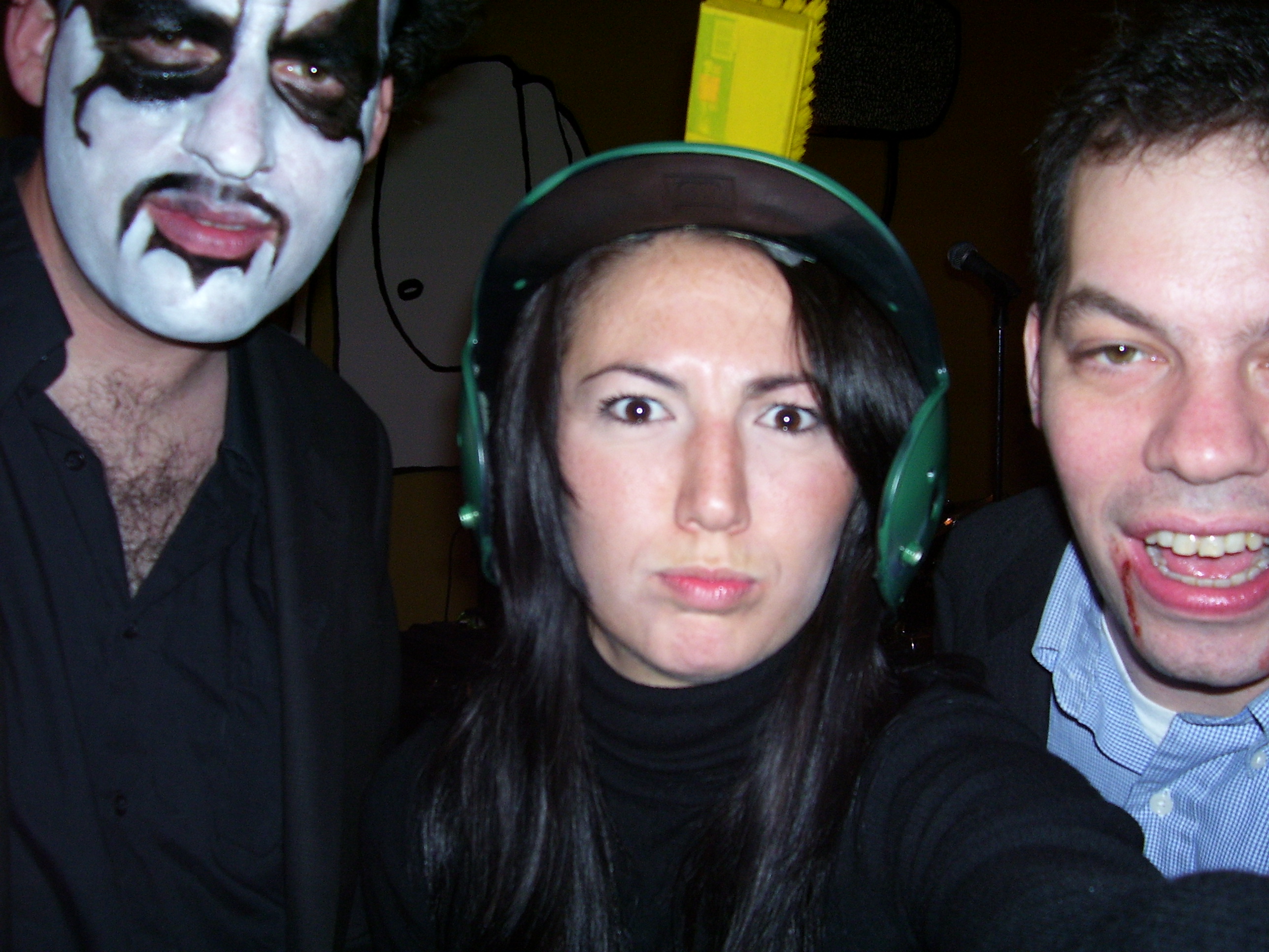 Hallowe'en on Grand Street, Matt, Jessica, David