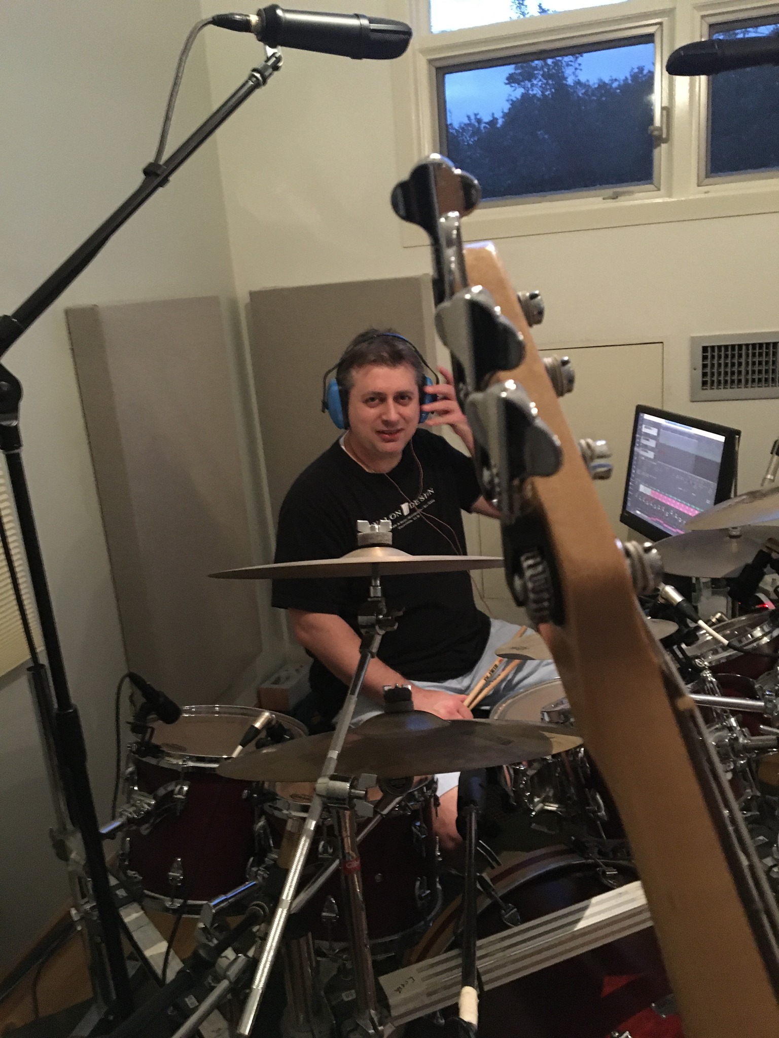 Andre recording in the studio
