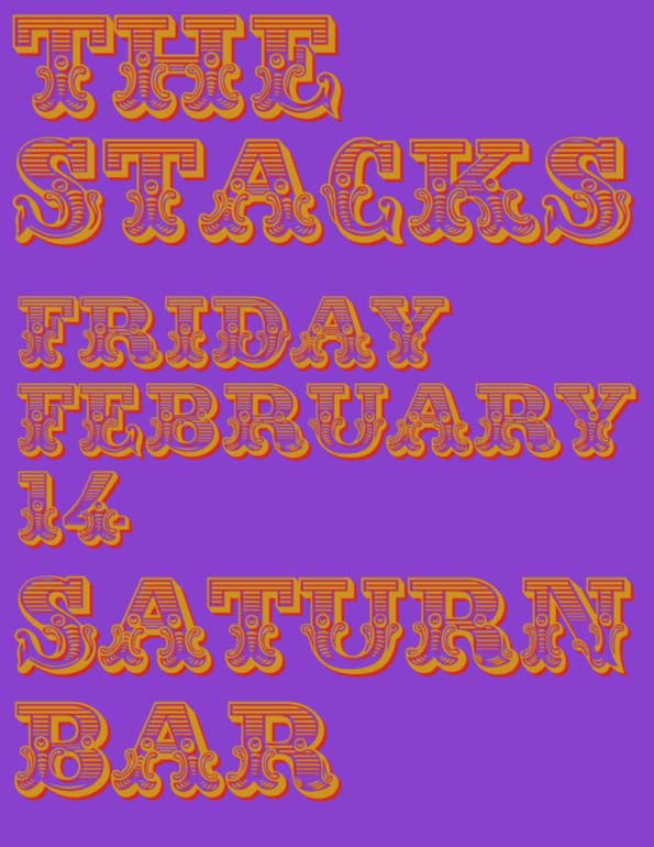 Stacks flyer from Saturn bar