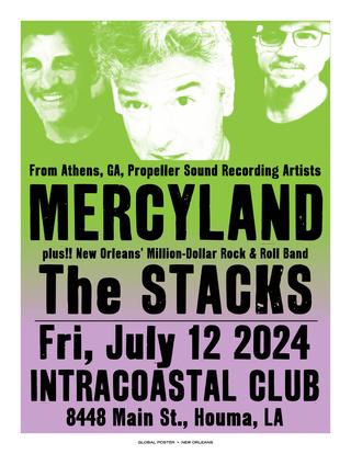 The Stacks play Friday, July 12, 2024, at the Intracoastal Club in Houma, Louisiana, opening for Mercyland.