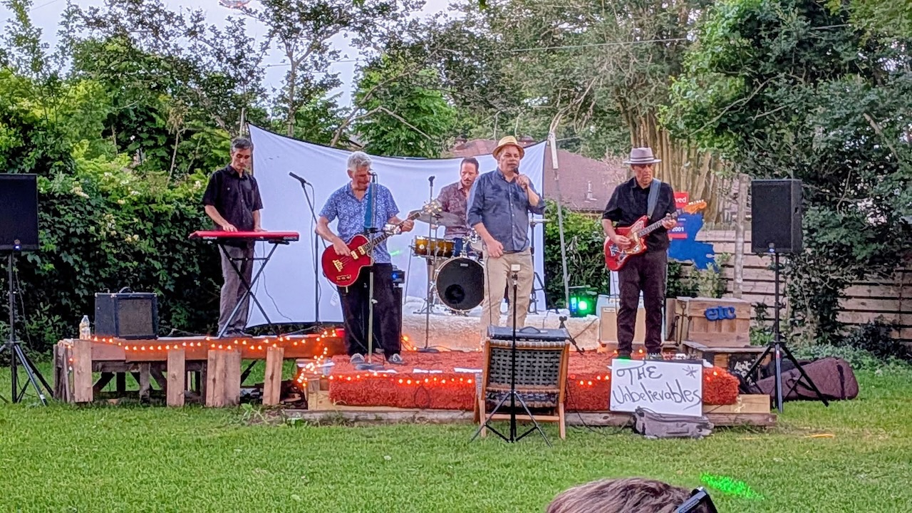 Unbelievables playing in Scott Wagner's yard