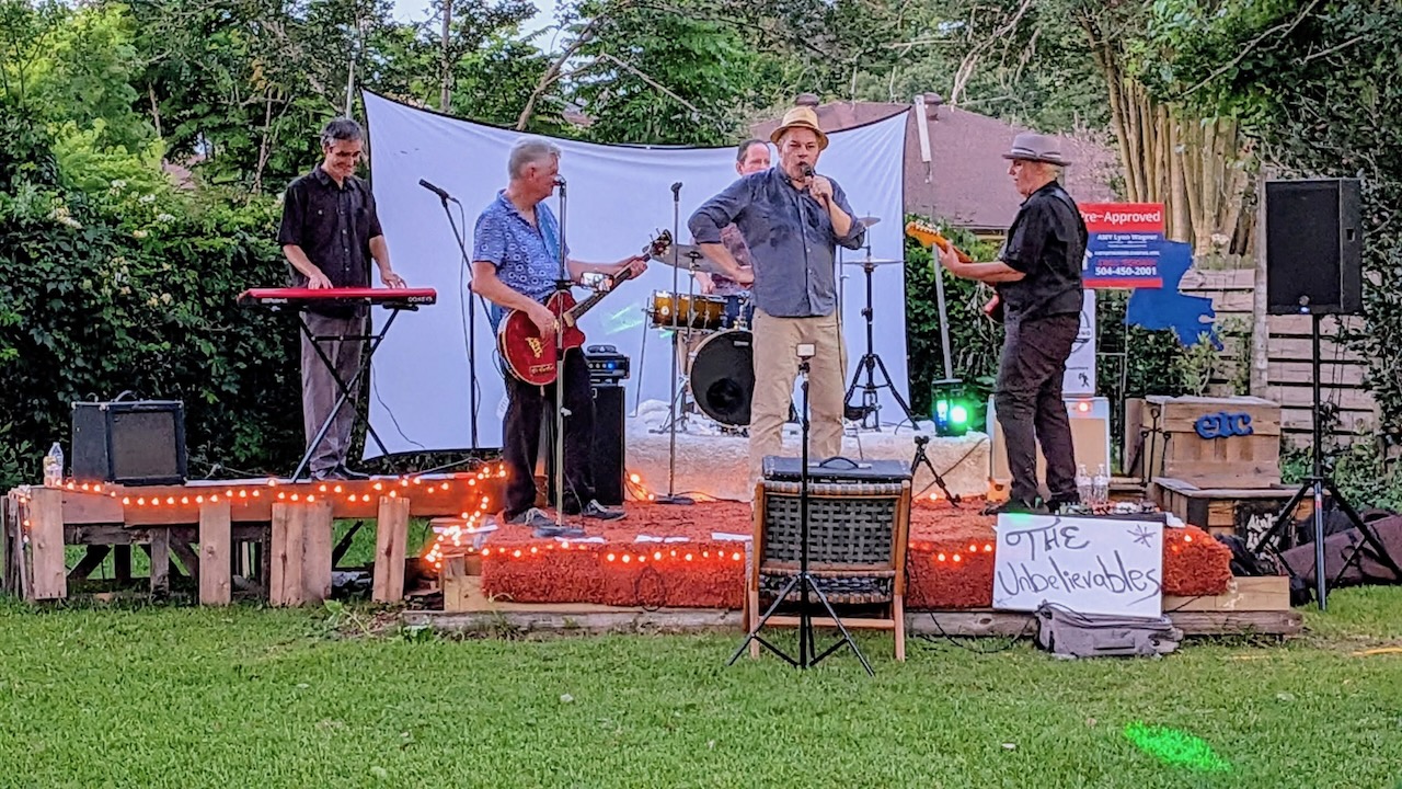 Unbelievables playing in Scott Wagner's yard