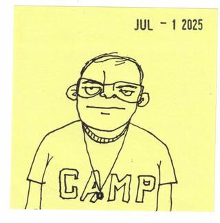 Drew a guy and he kind of looked like a camp counselor.