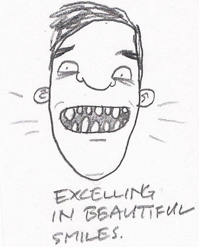 excelling in beautiful teeth sketchbook entry by David Rhoden