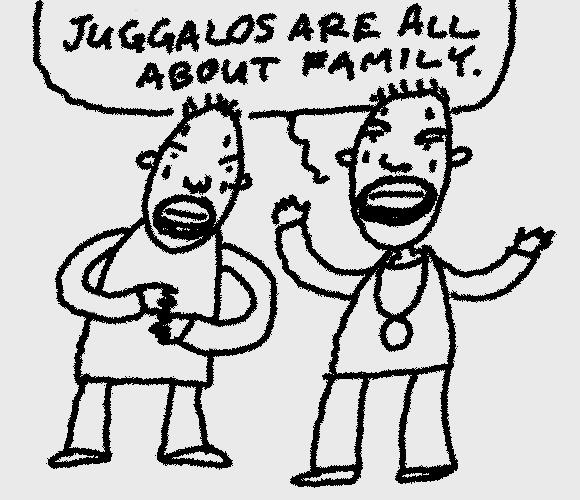 juggalos are all about family sketchbook entry by David Rhoden