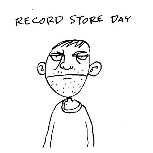 Record Store Day sketchbook entry by David Rhoden