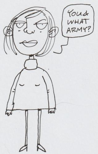 you and what army sketchbook entry by David Rhoden