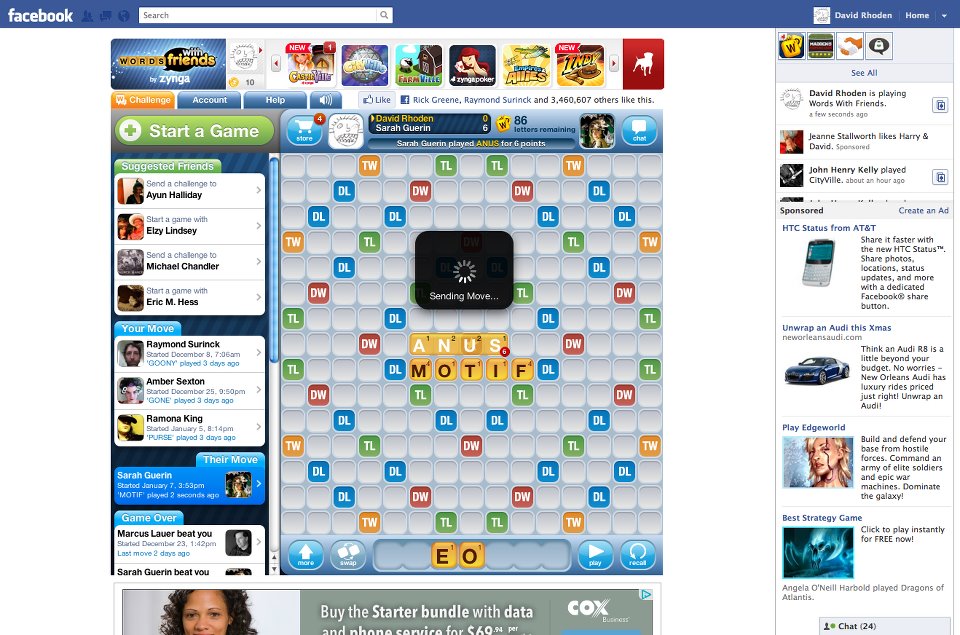 amusing Words With Friends game