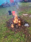 We had a backyard bonfire.