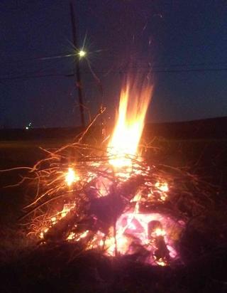 Had a happy bonfire at Gina's.
