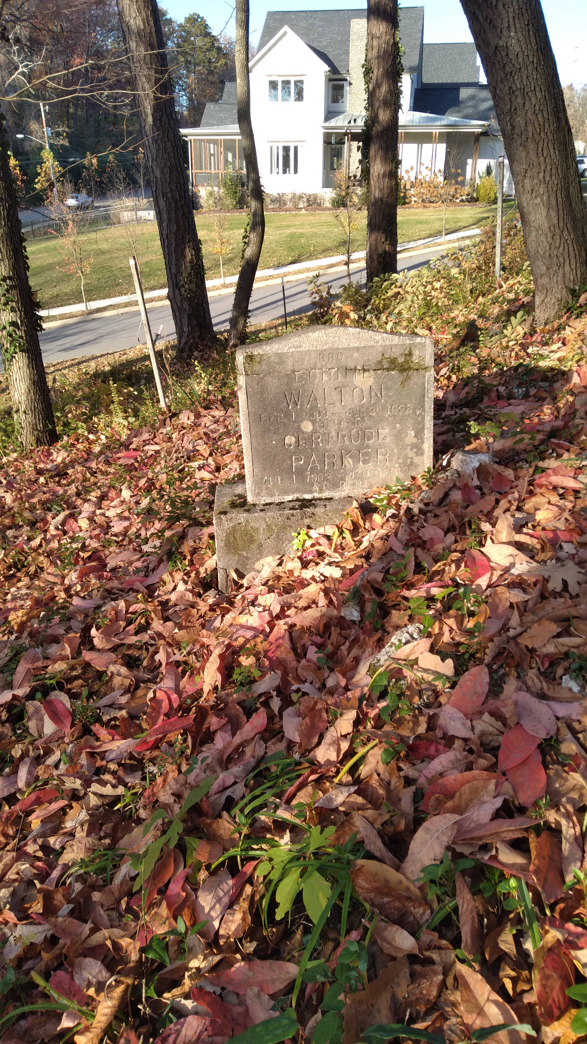 Walton-Parker grave. Buck Knob Cemetery, Dartmouth Street, Chattanooga, Tennessee.