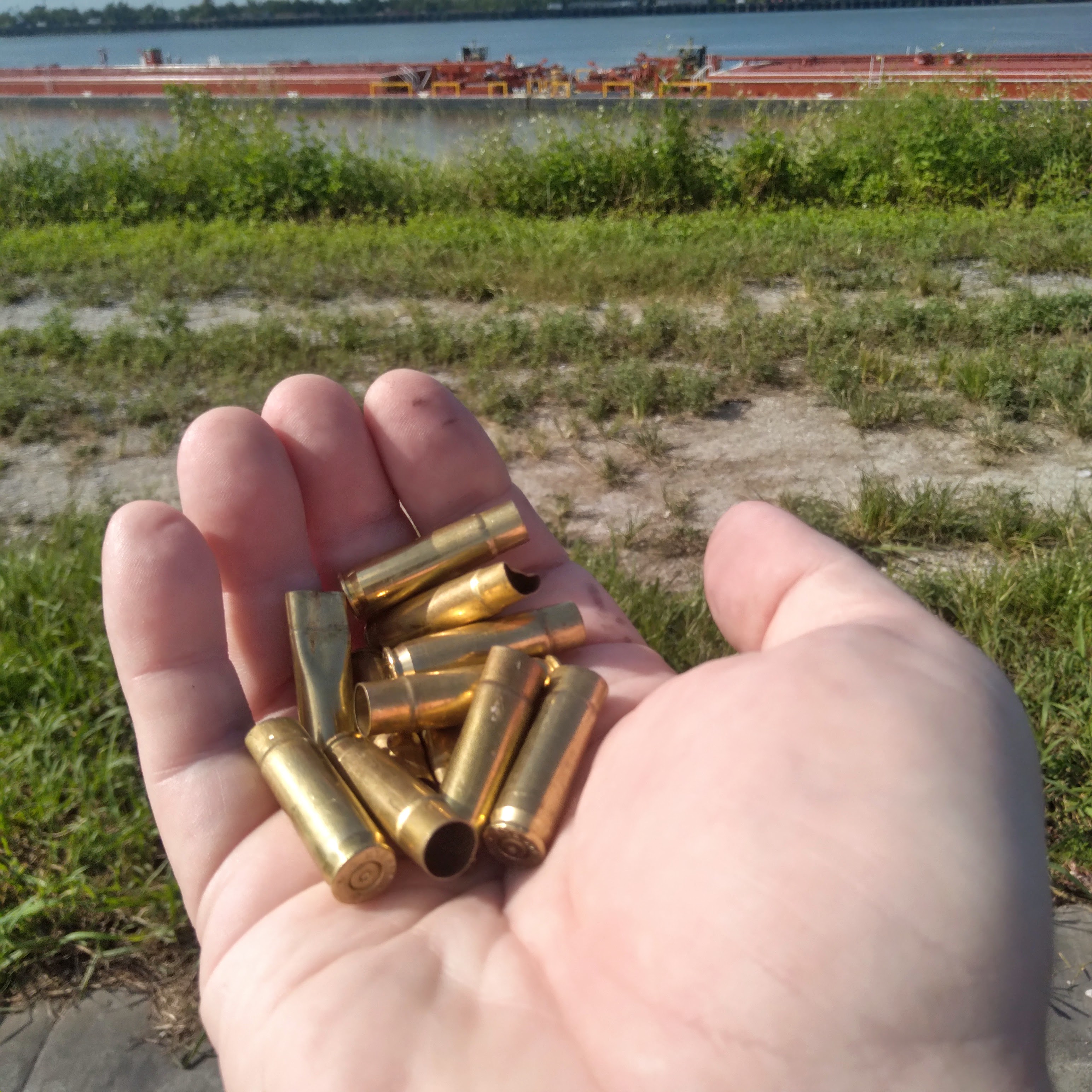 Bullet casings found on the levee September 9, 2022.