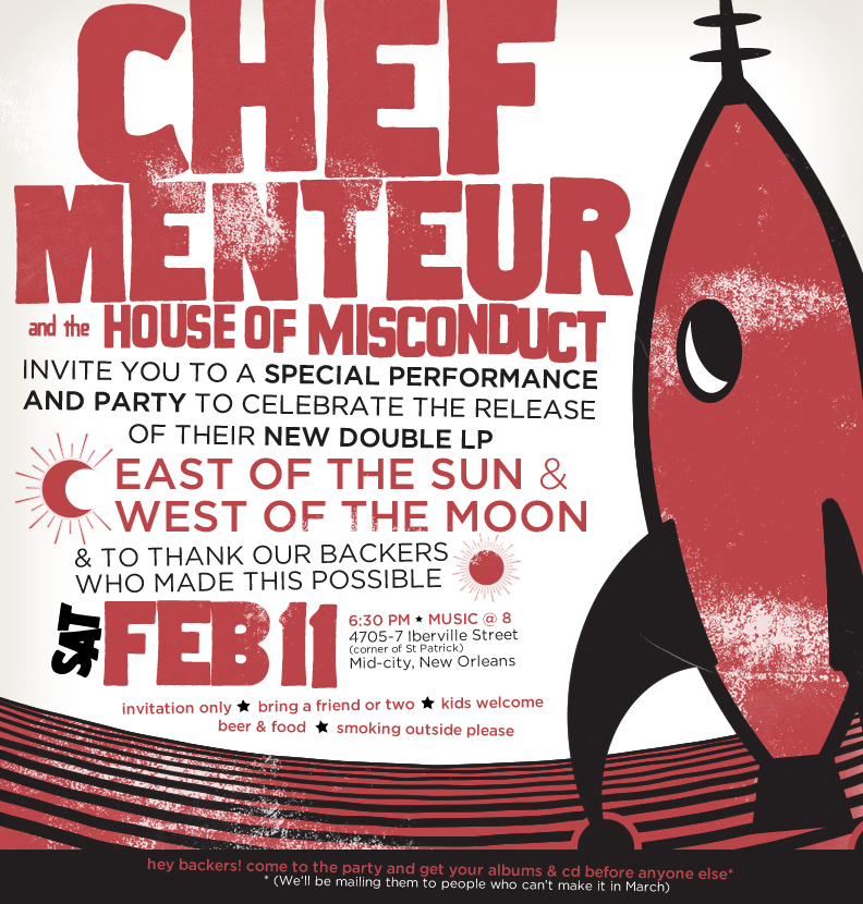 Flyer for Chef Menteur, February 11, 2012.