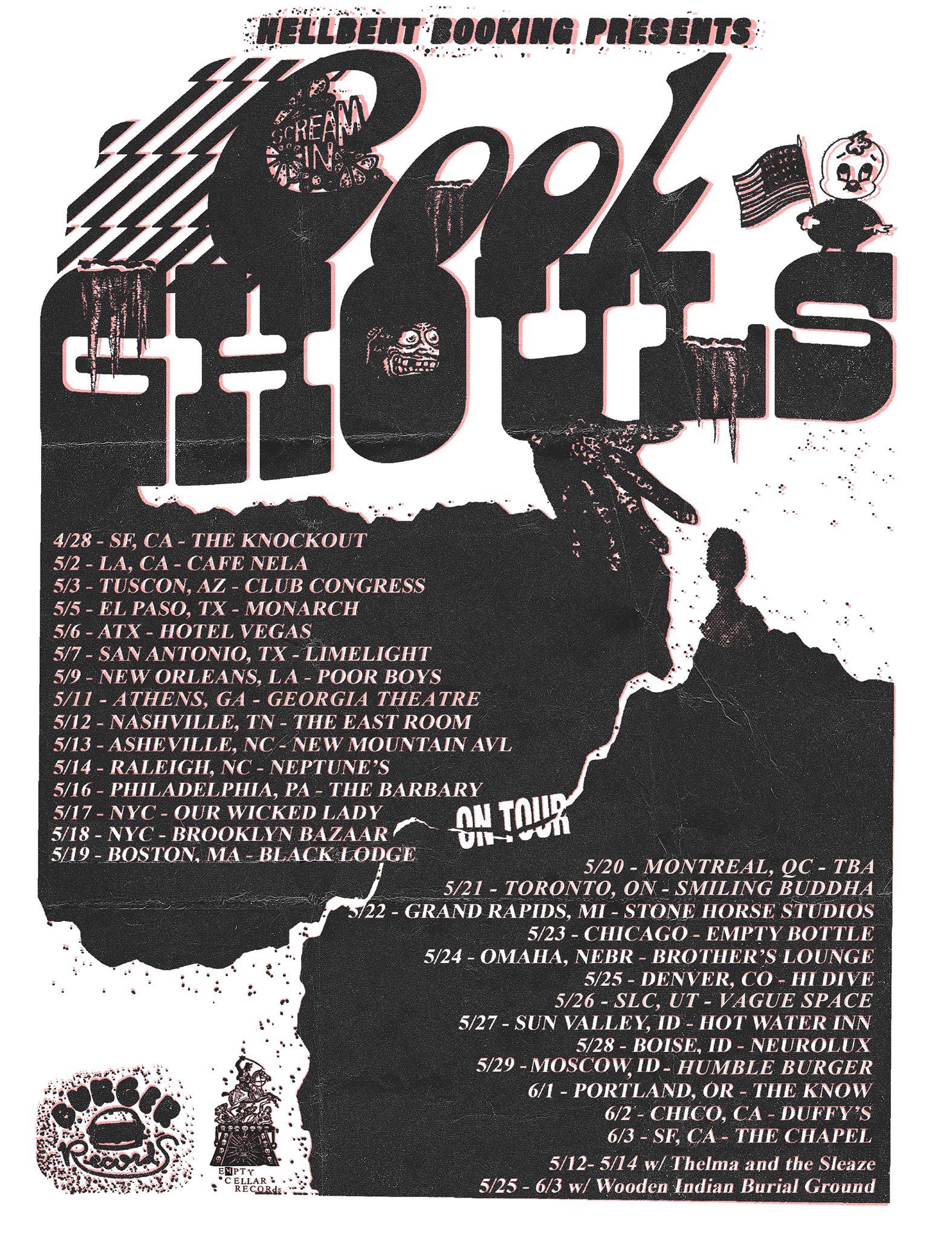 Flyer for Cool Ghouls tour.