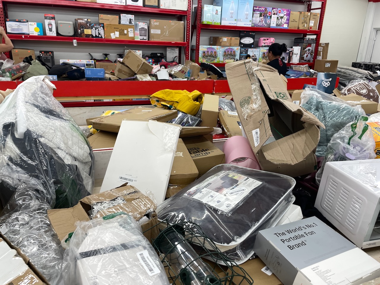 piles of merchandise at Deals in Chalmette