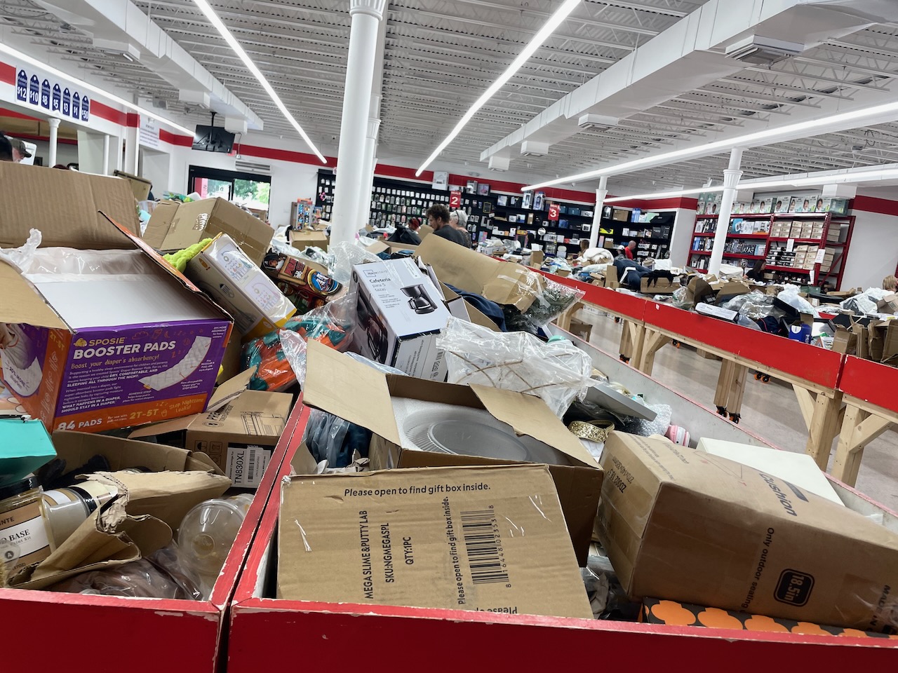 piles of merchandise at Deals in Chalmette