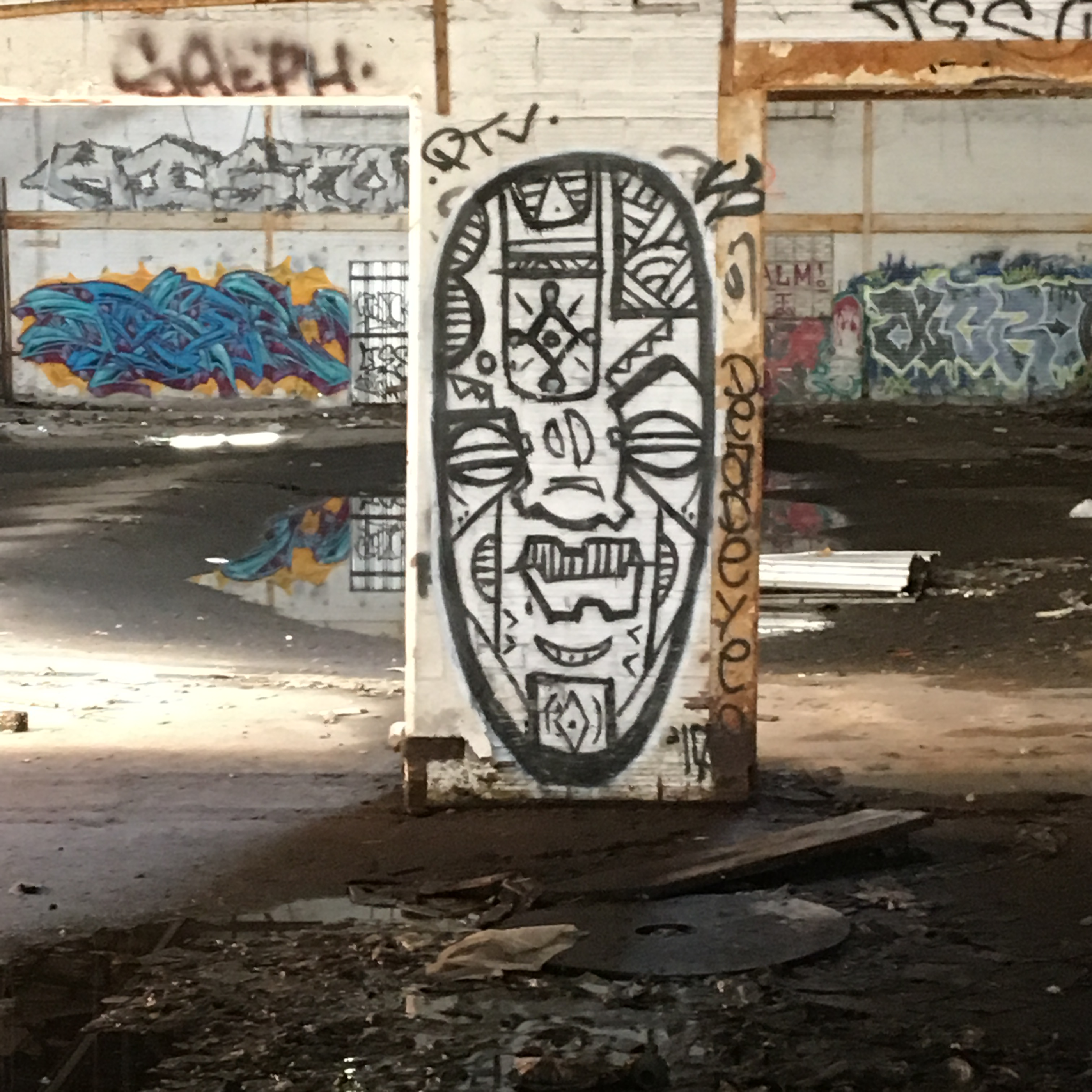 face in warehouse