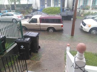 Clark Street flooded. My neighbor came in the house to wake me up and tell me.