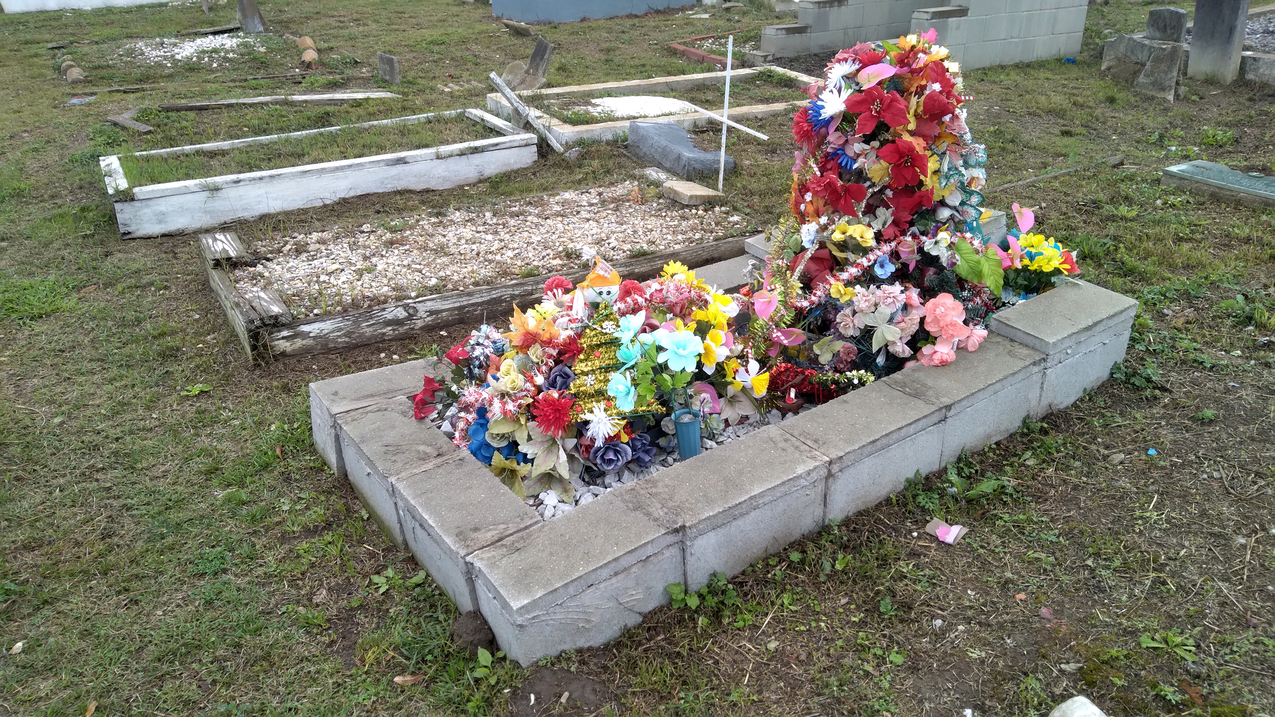 With Gina Phillips at Holt Cemetery in New Orleans