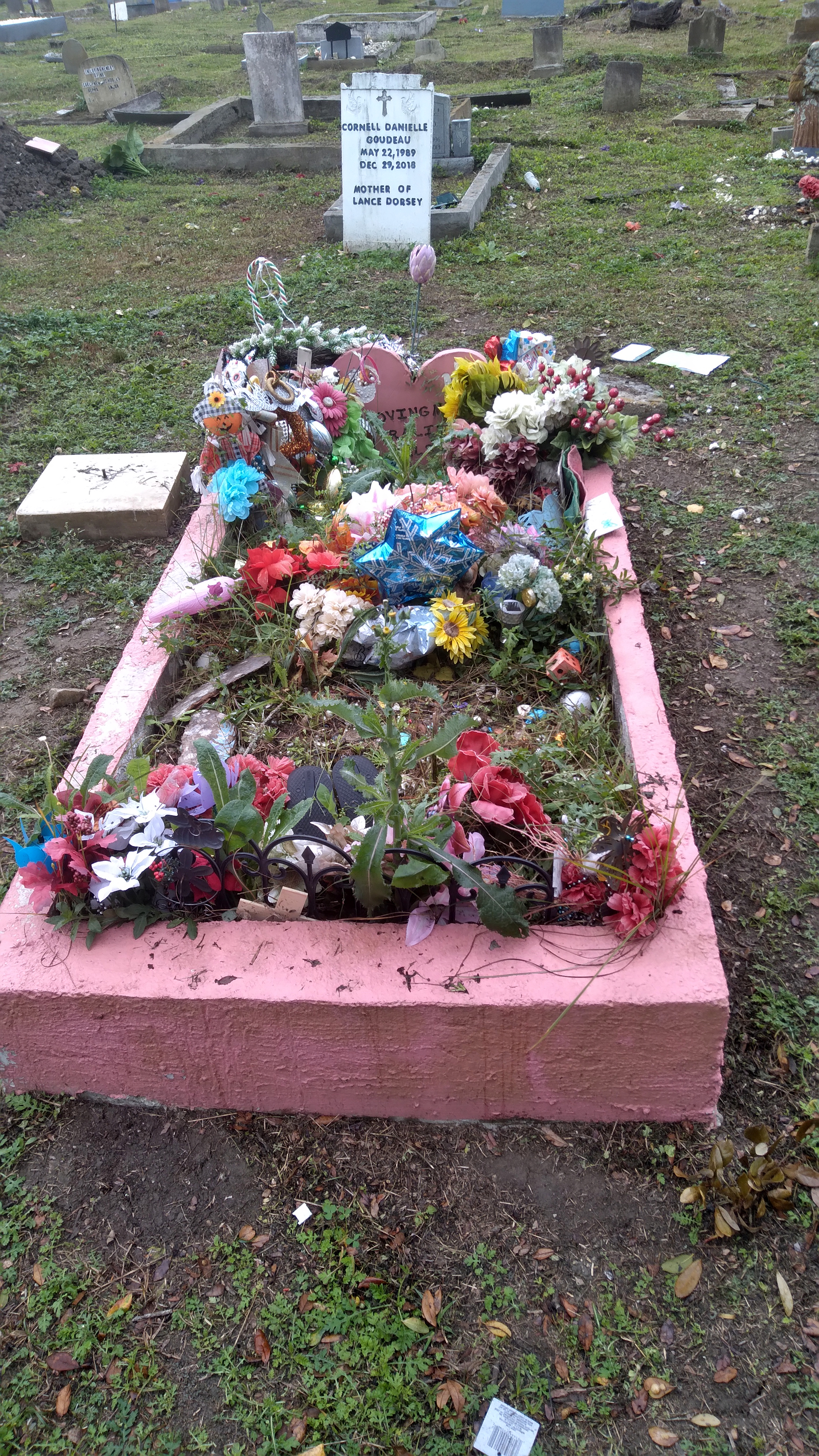 With Gina Phillips at Holt Cemetery in New Orleans