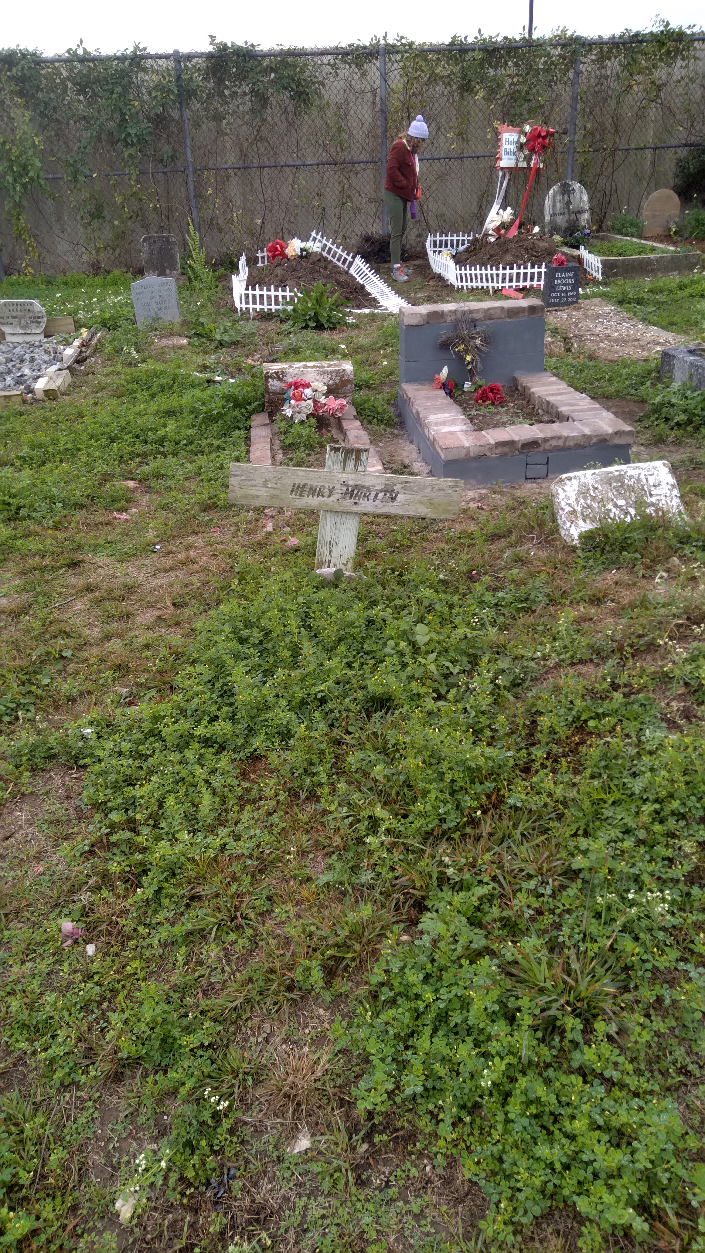 With Gina Phillips at Holt Cemetery in New Orleans