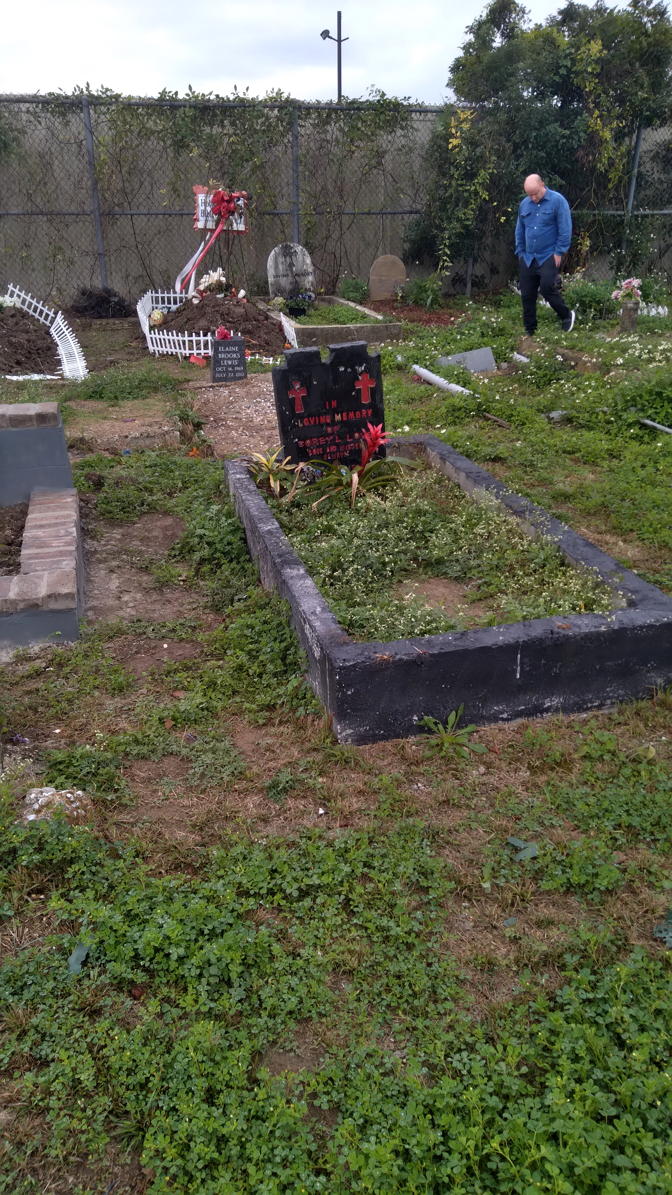 With Gina Phillips at Holt Cemetery in New Orleans