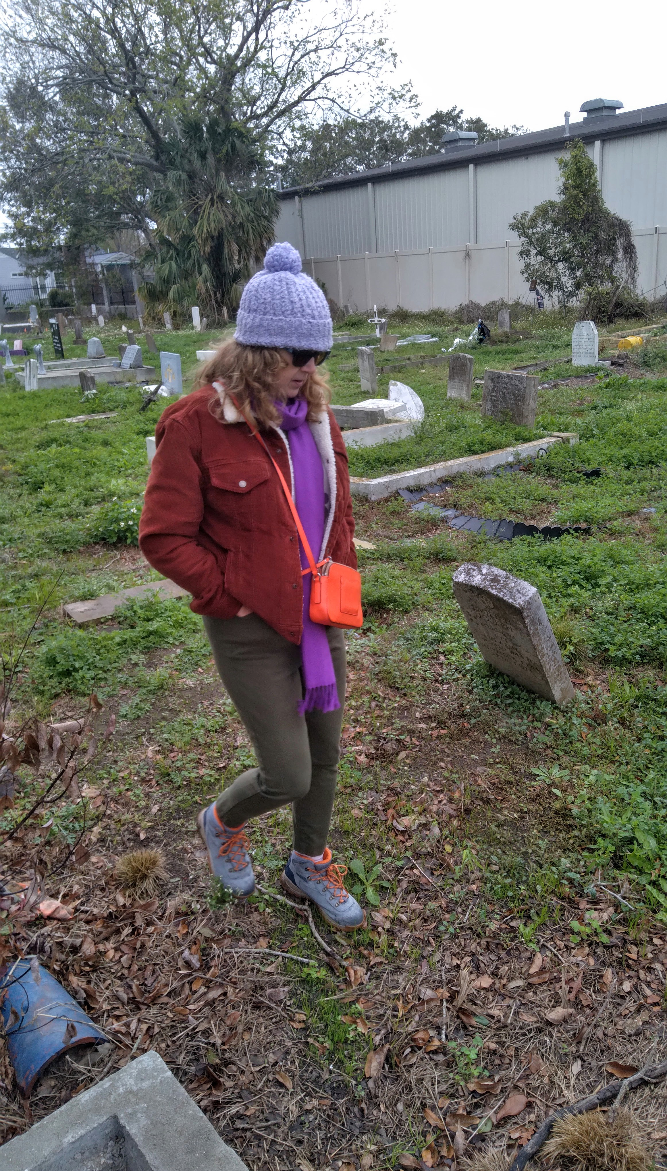 With Gina Phillips at Holt Cemetery in New Orleans