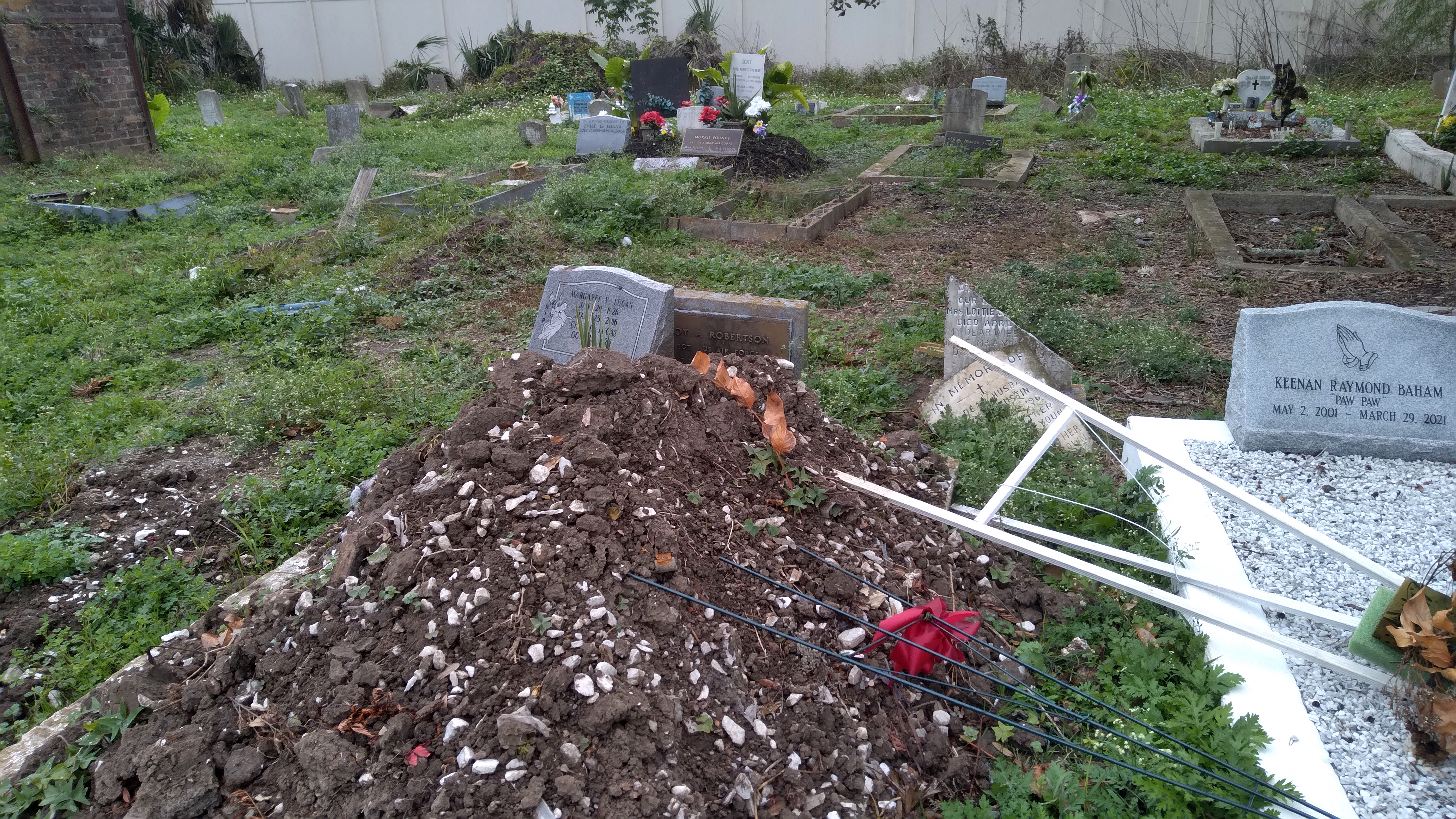 With Gina Phillips at Holt Cemetery in New Orleans