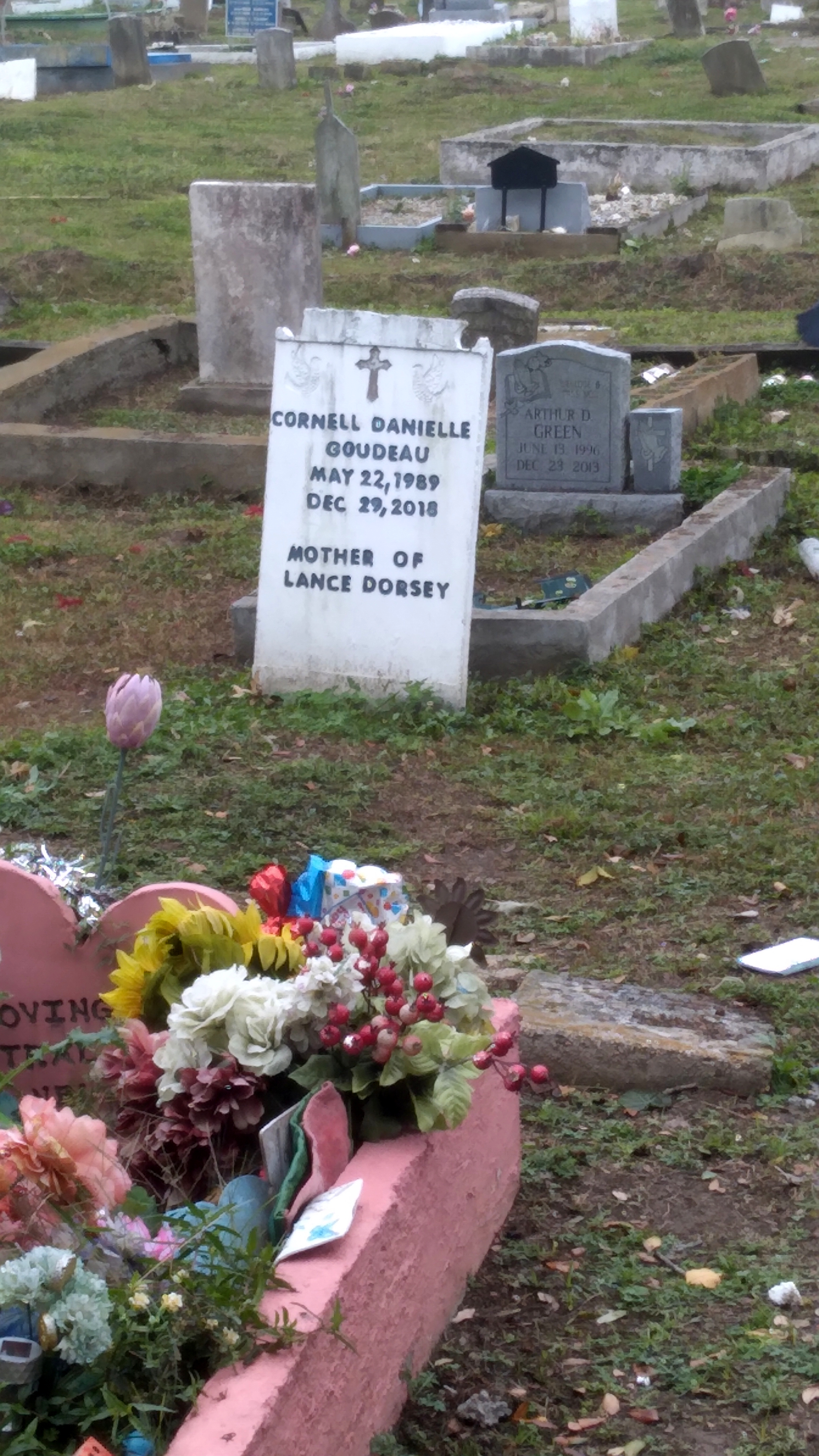 With Gina Phillips at Holt Cemetery in New Orleans