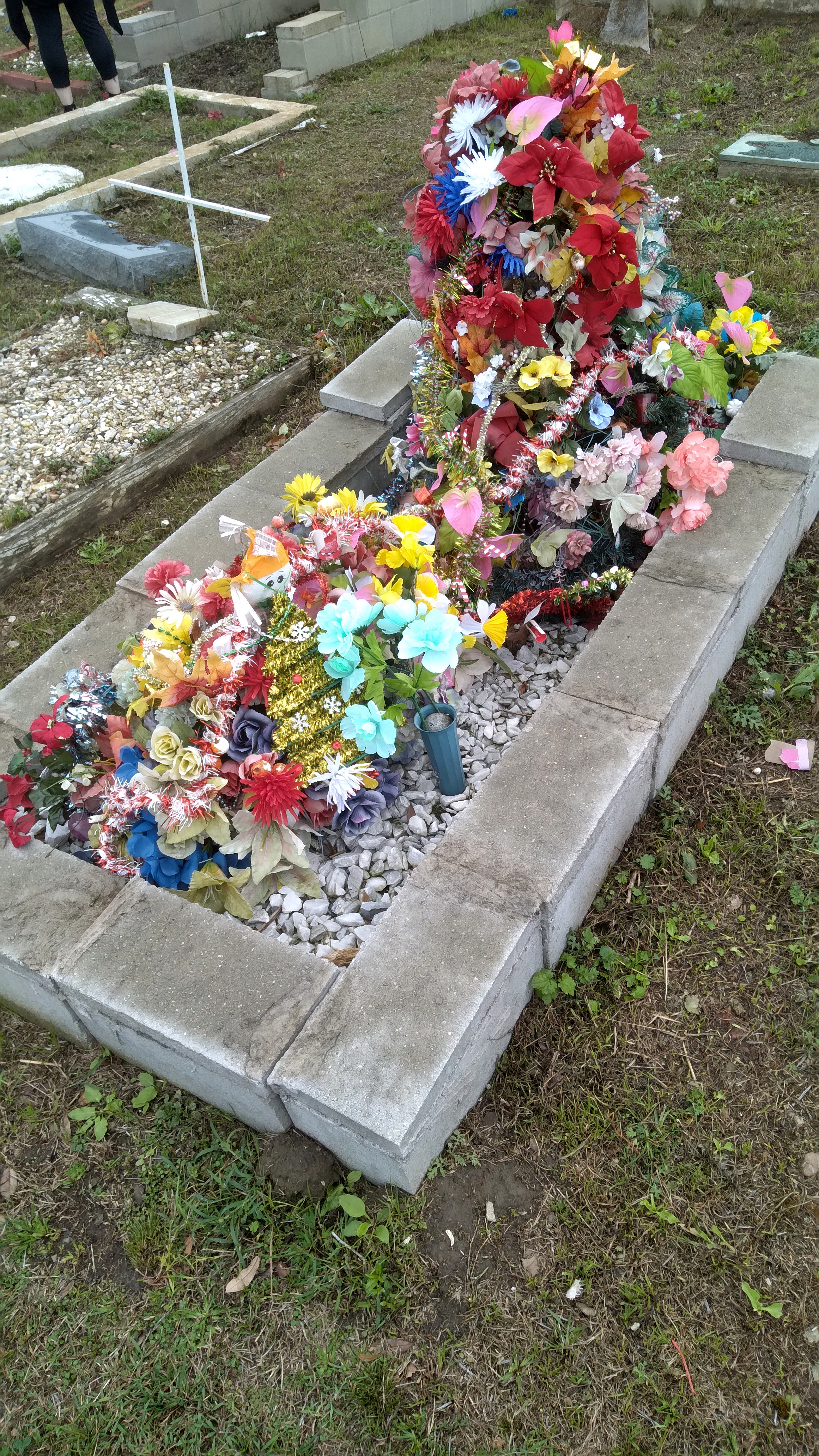 With Gina Phillips at Holt Cemetery in New Orleans