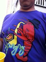 I wore a ridiculous jazzy crawfish t-shirt to a company picnic.