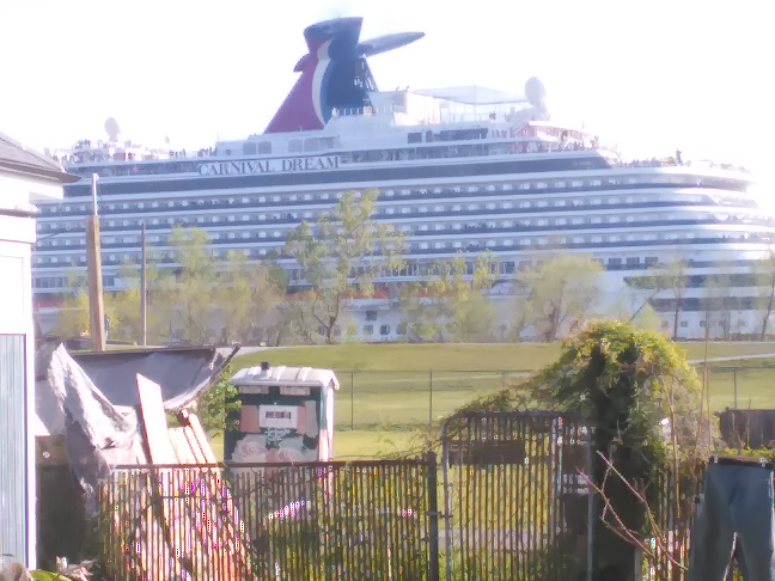 a cruise liner in my backyard